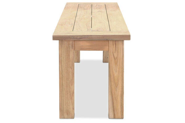 OUTFLEXX Esstischset, Tisch 180x90cm, 2 Bänke 150x40cm, Recycled Teak, Plattenstärke 30mm 6 OUTFLEXX Esstischset, Tisch 180x90cm, 2 Bänke 150x40cm, Recycled Teak, Plattenstärke 30mm – Bild 6