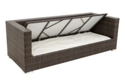 OUTFLEXX 3-Sitzer Sofa, Braun Marmoriert, Polyrattan, 210 X 85 X 70 Cm, Wasserfeste Kissenbox -Beste Gartenmöbel Geschäfte 4 15734 1 BOX.jpg