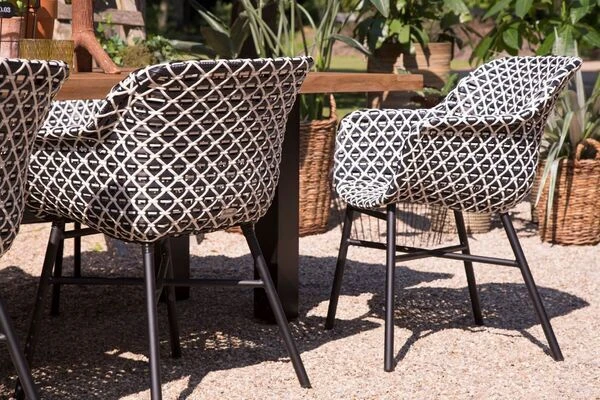 HARTMAN Delphine Armlehnensessel, Schwarz/weiß, Alu/Kunststoff 4 HARTMAN Delphine Armlehnensessel, Schwarz/weiß, Alu/Kunststoff – Bild 4