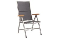 STERN Cardiff Esstischgruppe, Silber/silbergrau, Edelstahl/FSC-Teak, Tisch Ø 170 Cm, 4 Stapel-, 2 Multipositionssessel -Beste Gartenmöbel Geschäfte 4 19753.jpg