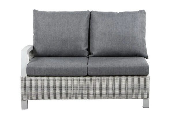 SIENA GARDEN Corido 2-Sitzer Sofa, Ice Grey, Alu / Gardino®-Geflecht, 136x83x88 Cm, Armlehne Rechts 4 SIENA GARDEN Corido 2-Sitzer Sofa, Ice Grey, Alu / Gardino®-Geflecht, 136x83x88 Cm, Armlehne Rechts – Bild 4