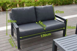 OUTFLEXX 2-Sitzer Sofa, Anthrazit, Olefin/Alu -Beste Gartenmöbel Geschäfte 4 20852.jpg