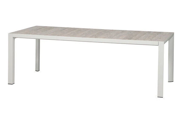 SIENA GARDEN Velia / Silva Dining Set, Weiß/washed Grey, Alu/Ranotex/Keramik, 8 Sessel, Tisch 220 X 100 Cm 4 SIENA GARDEN Velia / Silva Dining Set, Weiß/washed Grey, Alu/Ranotex/Keramik, 8 Sessel, Tisch 220 X 100 Cm – Bild 4