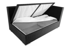 OUTFLEXX 2-Sitzer Ecksofa, Schwarz, Polyrattan, 145x85x70cm, Armlehne Links, Wasserfeste Kissenbox -Beste Gartenmöbel Geschäfte 4 2392 3 BOX.jpg