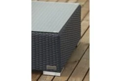 OUTFLEXX Kaffeetisch, Schwarz, Polyrattan, 95x65cm, Mit Glas-Tischplatte -Beste Gartenmöbel Geschäfte 4 2392 9.jpg