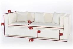 OUTFLEXX 3-Sitzer Sofa, Weiß, Polyrattan, Inkl. Polster Und Wasserfeste Kissenbox -Beste Gartenmöbel Geschäfte 4 2511 1 BOX.jpg