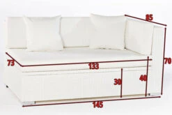 OUTFLEXX 2-Sitzer Ecksofa, Weiß, Polyrattan, 145x85x70cm, Armlehne Li, Inkl. Polster, Wasserfeste Kissenbox -Beste Gartenmöbel Geschäfte 4 2511 3 BOX.jpg