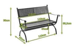 MBM Bank Romeo, Marone, Schmiedeeisen Verzinkt, Pulverbeschichtet, 2-Sitzer, 122x90x62 Cm 10 MBM Bank Romeo, Marone, Schmiedeeisen Verzinkt, Pulverbeschichtet, 2-Sitzer, 122x90x62 Cm -Beste Gartenmöbel Geschäfte 5 10887.jpg