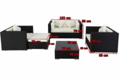 OUTFLEXX Loungemöbel-Set, 5 Personen, Schwarz, Polyrattan, Inkl. Kaffeetisch, Wasserfeste Kissenbox -Beste Gartenmöbel Geschäfte 5 1299 BOX B.jpg