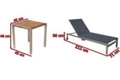 OUTFLEXX 2er-Set Rollliege, Schwarz, Edelstahl/Teak, 212x71x36cm, Mit Beistelltisch 45x45cm -Beste Gartenmöbel Geschäfte 5 14169.jpg