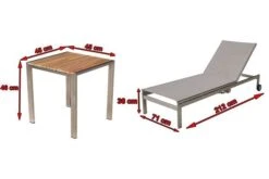 OUTFLEXX 2er-Set Rollliege, Taupe, Edelstahl/Teak, 212x71x36cm, Mit Beistelltisch 45x45cm -Beste Gartenmöbel Geschäfte 5 14171.jpg