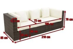 OUTFLEXX 3-Sitzer Sofa, Braun Marmoriert, Polyrattan, 210 X 85 X 70 Cm, Wasserfeste Kissenbox -Beste Gartenmöbel Geschäfte 5 15734 1 BOX.jpg