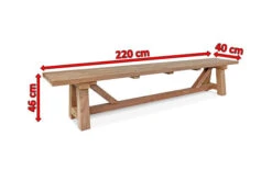 OUTFLEXX Gartenbank XXL, Natur, Recyceltes FSC®-Teakholz, 220x40cm, Rustikal Gebürstet 12 OUTFLEXX Gartenbank XXL, Natur, Recyceltes FSC®-Teakholz, 220x40cm, Rustikal Gebürstet -Beste Gartenmöbel Geschäfte 5 15865.jpg