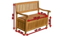 Ploß Aufbewahrungsbank, FSC-Akazie, 107 X 59 X 90 Cm, Inkl. Zinkbeschlägen -Beste Gartenmöbel Geschäfte 5 16526.jpg