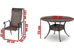 HARTMAN Palermo Esstischgruppe, Bronze, Alu-Guss/Textilene, 4 Stapelsessel, Ø120cm -Beste Gartenmöbel Geschäfte 5 16898.jpg