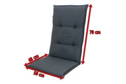 DOPPLER Comfort Stuhlauflage Hochlehner, Anthrazit, Polyester, 120 X 50 X 7 Cm -Beste Gartenmöbel Geschäfte 5 17431.jpg