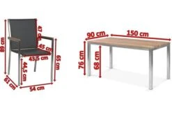 STERN Polaris Esstischgruppe, Silbergrau, Edelstahl/recycled Teak, Tisch 150 X 90 Cm, 4 Stapelsessel -Beste Gartenmöbel Geschäfte 5 18093.jpg