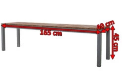 VILLANA Bank, Alu Pulverbeschichtet / FSC Akazienholz, 3 Personen, 165 X 40 X 45 Cm 12 VILLANA Bank, Alu Pulverbeschichtet / FSC Akazienholz, 3 Personen, 165 X 40 X 45 Cm -Beste Gartenmöbel Geschäfte 5 18381.jpg