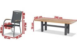 HARTMAN Sondermodell Yasmani/Raffaelo Esstischgruppe, Xerix, Alu/Teakholz, 240x100cm, 6 Stapelsessel 9 HARTMAN Sondermodell Yasmani/Raffaelo Esstischgruppe, Xerix, Alu/Teakholz, 240x100cm, 6 Stapelsessel -Beste Gartenmöbel Geschäfte 5 19037.jpg