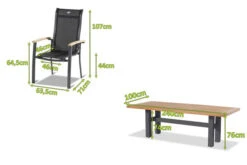 HARTMAN Sondermodell Yasmani/Alice Esstischgruppe, Xerix, Alu/Teakholz, 4x4 Textilen, 240x100cm, 6 Stapelsessel 9 HARTMAN Sondermodell Yasmani/Alice Esstischgruppe, Xerix, Alu/Teakholz, 4x4 Textilen, 240x100cm, 6 Stapelsessel -Beste Gartenmöbel Geschäfte 5 19043.jpg