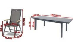 HARTMAN Aruba Teak Esstischgarnitur, Xerix, Alu/Textilene, Tisch 180/240x100cm, 6 Multipositionssessel 15 HARTMAN Aruba Teak Esstischgarnitur, Xerix, Alu/Textilene, Tisch 180/240x100cm, 6 Multipositionssessel -Beste Gartenmöbel Geschäfte 5 19337.jpg