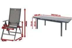 HARTMAN Aruba Esstischgarnitur, Xerix, Alu/Textilene, Tisch 180/240x100cm, 6 Multipositionssessel 17 HARTMAN Aruba Esstischgarnitur, Xerix, Alu/Textilene, Tisch 180/240x100cm, 6 Multipositionssessel -Beste Gartenmöbel Geschäfte 5 19343.jpg
