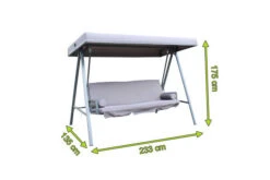 OUTFLEXX 3-Sitzer Hollywoodschaukel, Grau/anthrazit, Stahl/Polyester, 233x135 Cm, Mit Liegefunktion -Beste Gartenmöbel Geschäfte 5 20117.jpg