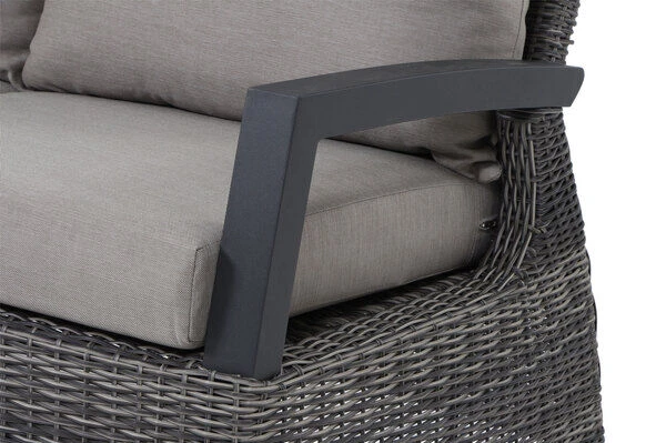 SIENA GARDEN Corido 2-Sitzer Sofa, Charcoal, Alu / Gardino®-Geflecht, 136x83x88 Cm, Armlehne Links 5 SIENA GARDEN Corido 2-Sitzer Sofa, Charcoal, Alu / Gardino®-Geflecht, 136x83x88 Cm, Armlehne Links – Bild 5