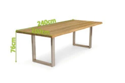 OUTFLEXX Esstisch, Natur, Edelstahl & Recycled FSC-Teak, 240 X 100 Cm, Baumkante -Beste Gartenmöbel Geschäfte 5 20357.jpg