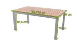 DOPPLER Expert Esstisch, Silber/Holzoptik, Aluminium, 150-210x90 Cm, Ausziehbar 11 DOPPLER Expert Esstisch, Silber/Holzoptik, Aluminium, 150-210x90 Cm, Ausziehbar -Beste Gartenmöbel Geschäfte 5 20899.jpg