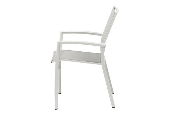 SIENA GARDEN Velia / Silva Dining Set, Weiß/washed Grey, Alu/Ranotex/Keramik, 8 Sessel, Tisch 220 X 100 Cm 5 SIENA GARDEN Velia / Silva Dining Set, Weiß/washed Grey, Alu/Ranotex/Keramik, 8 Sessel, Tisch 220 X 100 Cm – Bild 5