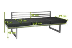 STERN New Holly Dining-Bank/Liege, Silbergrau, Edelstahl, 216x77x73 Cm, Inkl. Polster Schiefergrau -Beste Gartenmöbel Geschäfte 5 21894.jpg