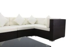OUTFLEXX Ecklounge-Set Polyrattan, Braun, Für 5 Personen, Inkl. Kaffeetisch, Wasserfeste Kissenbox -Beste Gartenmöbel Geschäfte 6 1304 BOX B.jpg