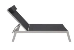 VILLANA Gartenliege, Silber/schwarz, Aluminium/Textil, 198 X 60 X 32 Cm, Verstellbar -Beste Gartenmöbel Geschäfte 6 13400.jpg