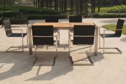 OUTFLEXX Freischwinger, Schwarz, Edelstahl/Textilene, Padded, Armlehnen Aus FSC-Teakholz -Beste Gartenmöbel Geschäfte 6 13488.jpg