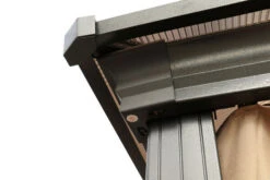 OUTFLEXX Profi Hardtop Pavillon, Grau, Aluminium, 3 X 3m Mit Seitenteilen Und Insektennetz -Beste Gartenmöbel Geschäfte 6 13585.jpg