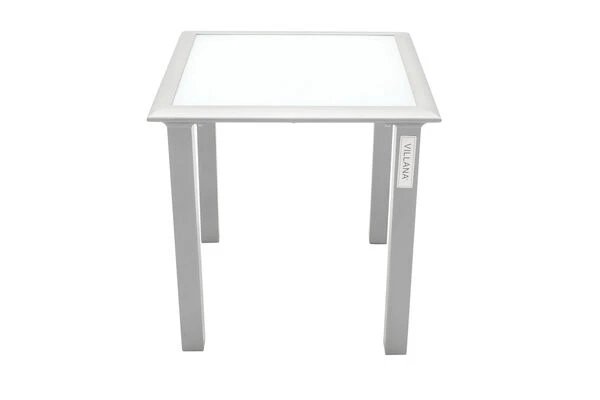 VILLANA 2er-Set Sonnenliegen, Silber/schwarz, Alu/Textil, 198x66x32cm, Mit Beistelltisch 45x45cm 6 VILLANA 2er-Set Sonnenliegen, Silber/schwarz, Alu/Textil, 198x66x32cm, Mit Beistelltisch 45x45cm – Bild 6