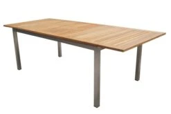 OUTFLEXX Set, Schwarz, 180/240 X 100 Cm, Edelstahl/Teak, Ausziehtisch, 4 Stühle Padded, 2 Multipositionssessel -Beste Gartenmöbel Geschäfte 6 14141.jpg