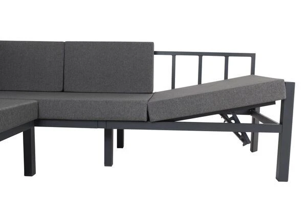 VILLANA Dining-Lounge, Schwarz/grau Meliert, Alu/Polyester, Inkl. Kissen 9 VILLANA Dining-Lounge, Schwarz/grau Meliert, Alu/Polyester, Inkl. Kissen – Bild 9