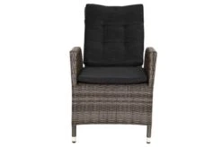 Ploß Rocking Dining Sessel, Grau/braun-meliert, Polyrattan, 60x68x111 Cm, Verstellbar, Inkl. Polster