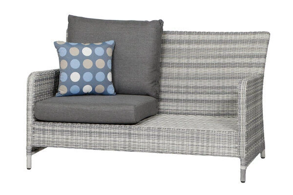 SIENA GARDEN Soria 2-Sitzer Loungesofa, Ice Grey, Alu / Gardino®-Geflecht, 149x87x88 Cm 6 SIENA GARDEN Soria 2-Sitzer Loungesofa, Ice Grey, Alu / Gardino®-Geflecht, 149x87x88 Cm – Bild 6