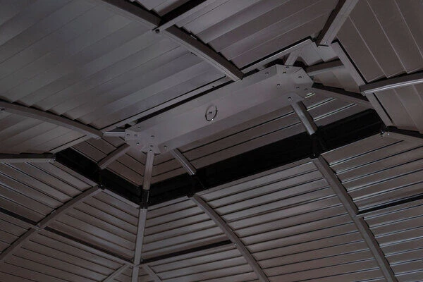 OUTFLEXX Hardtop Pavillon, Braun, Alu, 300x365cm, Inkl. Seitenteile Und Insektennetz 6 OUTFLEXX Hardtop Pavillon, Braun, Alu, 300x365cm, Inkl. Seitenteile Und Insektennetz – Bild 6