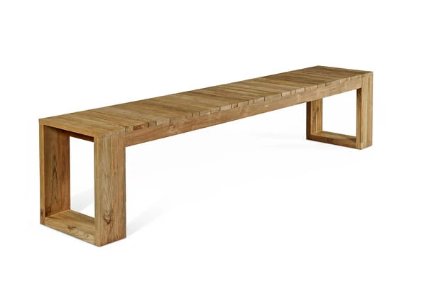 OUTFLEXX Anok Esstischgarnitur, Natur, Recycled FSC-Teak, Esstisch 200x100cm, 1x Bank 200x40cm, 3x Stuhl 5 OUTFLEXX Anok Esstischgarnitur, Natur, Recycled FSC-Teak, Esstisch 200x100cm, 1x Bank 200x40cm, 3x Stuhl – Bild 5