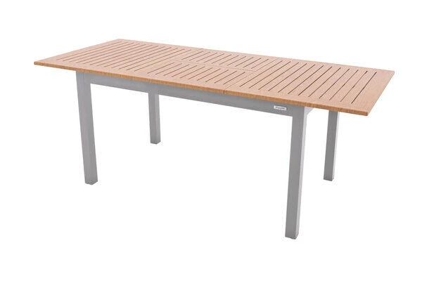 DOPPLER Expert Esstisch, Silber/Holzoptik, Aluminium, 150-210x90 Cm, Ausziehbar 1 DOPPLER Expert Esstisch, Silber/Holzoptik, Aluminium, 150-210x90 Cm, Ausziehbar