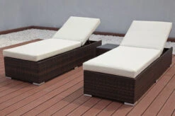 OUTFLEXX 2er-Set Sonnenliegen, Braun Marmoriert, Polyrattan, Je 200x70x45cm, Mit Beistelltisch -Beste Gartenmöbel Geschäfte 6 7761.jpg