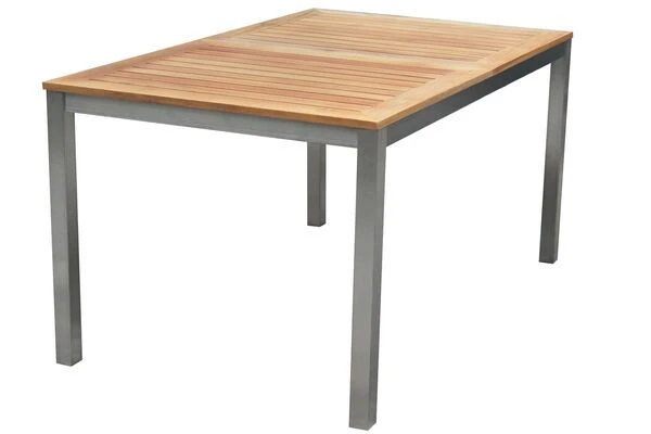 OUTFLEXX Set, Schwarz, 150 X 90 Cm, Edelstahl/Teak, Ausziehtisch, 6 Stühle, 2 Multipositionssessel 7 OUTFLEXX Set, Schwarz, 150 X 90 Cm, Edelstahl/Teak, Ausziehtisch, 6 Stühle, 2 Multipositionssessel – Bild 7