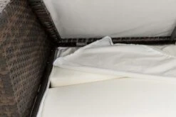 OUTFLEXX 2-Sitzer Ecksofa, Braun Marmoriert, Polyrattan, 145 X 85 X 70 Cm, Wasserfeste Kissenbox, Armlehne Re. -Beste Gartenmöbel Geschäfte 7 15734 4 BOX.jpg