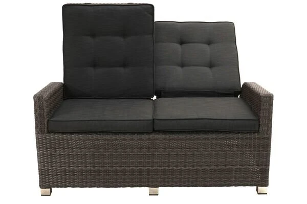 Ploß Rocking Comfort Dining / Lounge 2-Sitzer Sofa, Grau/braun-meliert, Polyrattan, 148x85x112 Cm, Verstellbar 7 Ploß Rocking Comfort Dining / Lounge 2-Sitzer Sofa, Grau/braun-meliert, Polyrattan, 148x85x112 Cm, Verstellbar – Bild 7