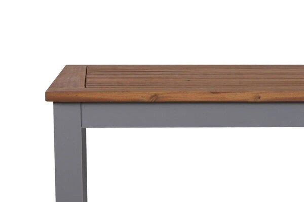 VILLANA Esstischgarnitur, Silber/schwarz, Alu / FSC-Akazienholz, Gartentisch 150 X 90 Cm, 4 Stapelsessel, 2 Hochlehner 7 VILLANA Esstischgarnitur, Silber/schwarz, Alu / FSC-Akazienholz, Gartentisch 150 X 90 Cm, 4 Stapelsessel, 2 Hochlehner – Bild 7