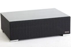 OUTFLEXX Kaffeetisch, Schwarz, Polyrattan, 95x65cm, Mit Glas-Tischplatte -Beste Gartenmöbel Geschäfte 7 2392 9.jpg